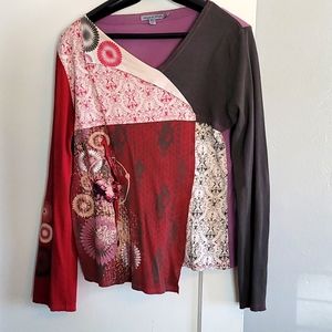 Cirque Du Soleil Purple/pink Asymmetric Top